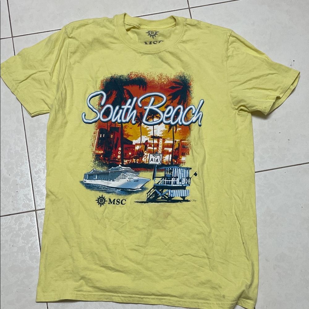 South Beach Graphic Short-Sleeve Tee - Yellow